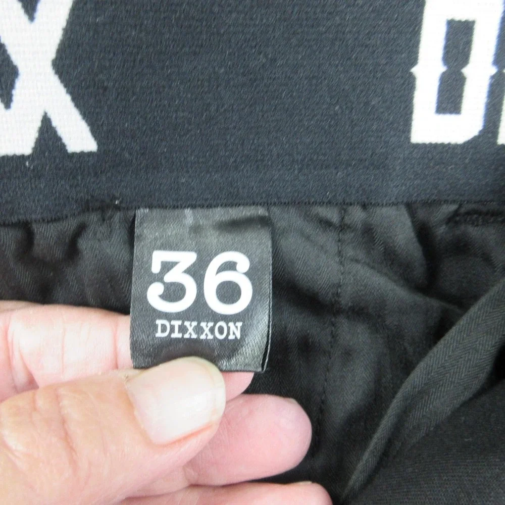 DIXXON Shorts Mens 36 Black Chino Cotton Spandex Drawstring Elastic 36x11.5* NWT